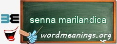WordMeaning blackboard for senna marilandica